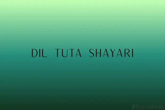 Unique Dil Tuta Hua Shayari Short Sad Emotional 1
