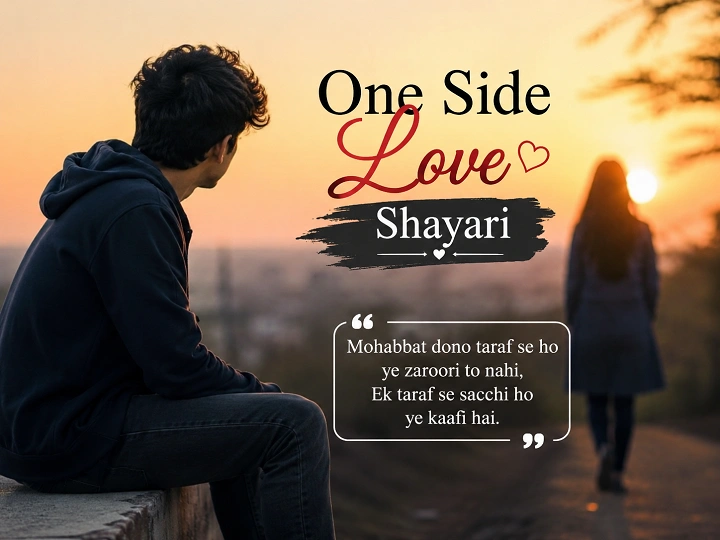 One Side Love Shayari: Simple Words, Silent Emotions one side love shayari